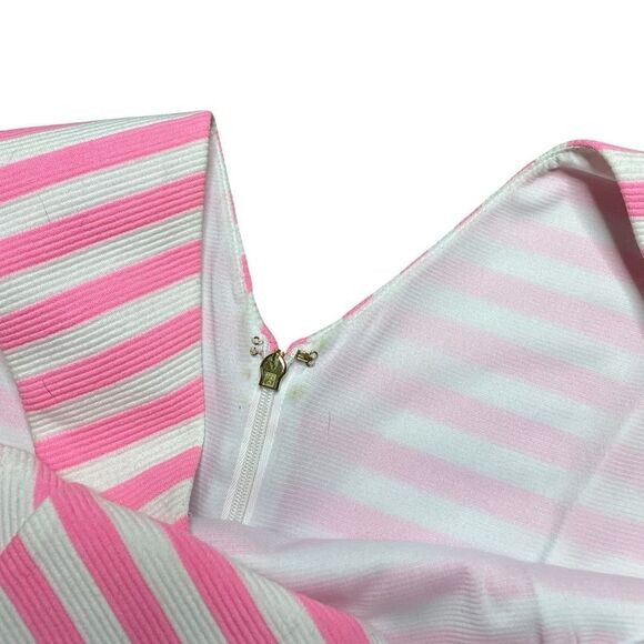 Lilly Pulitzer Eden Shift Tropical Barbie Pink and White Striped Dress Medium - Picture 5 of 10